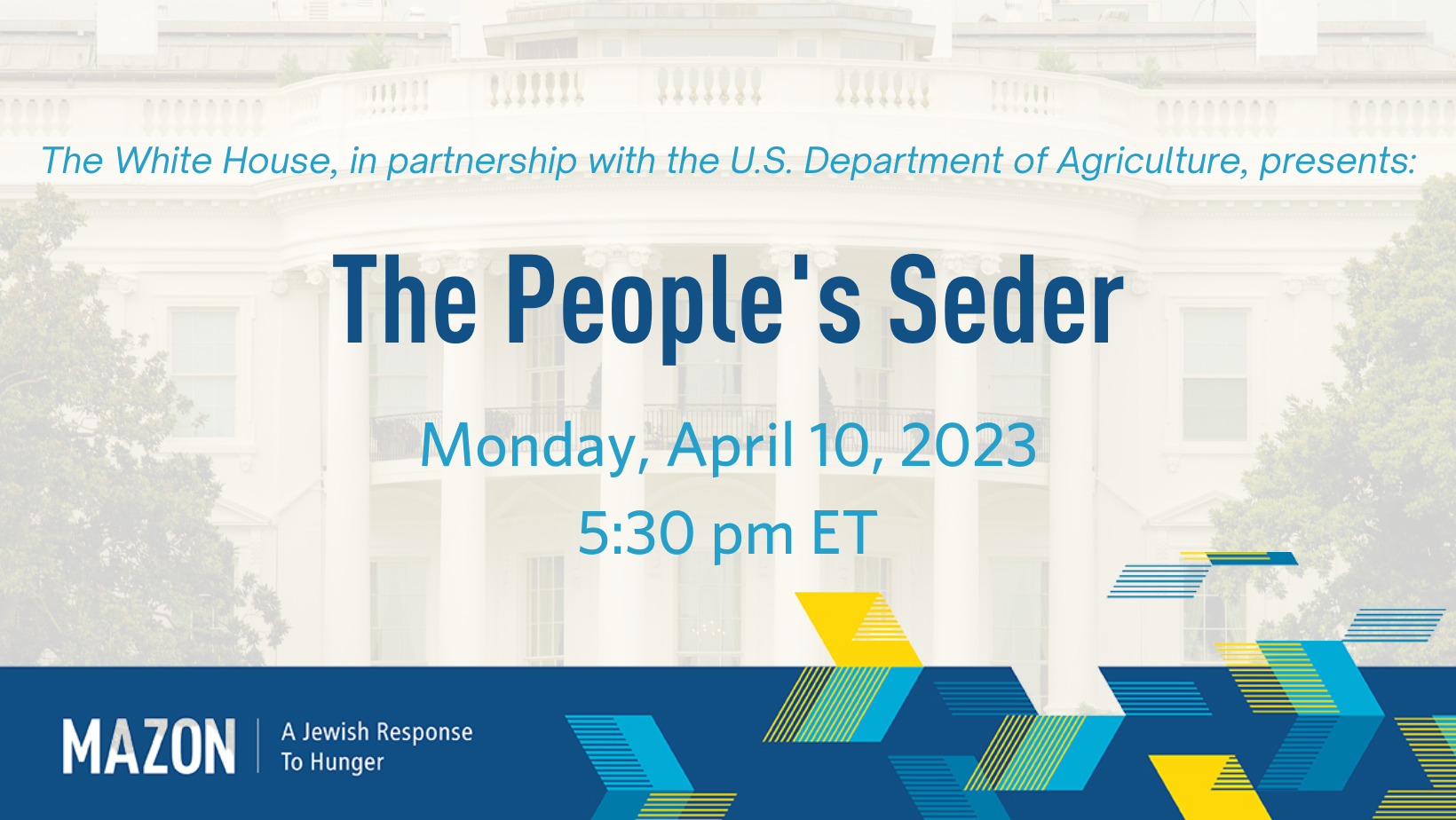 White House 'People's Seder' MAZON