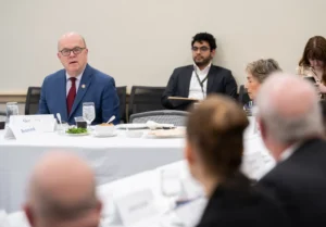 Rep. Jim McGovern (D-MA) addresses MAZON's 16th annual National Hunger Seder in Washington, DC. (Credit: Lacey Johnson Photography)